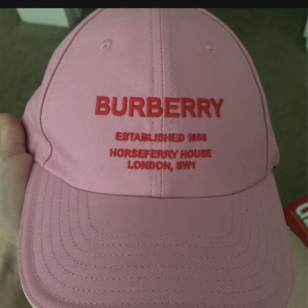 Pink Burberry Hat! Never worn :)